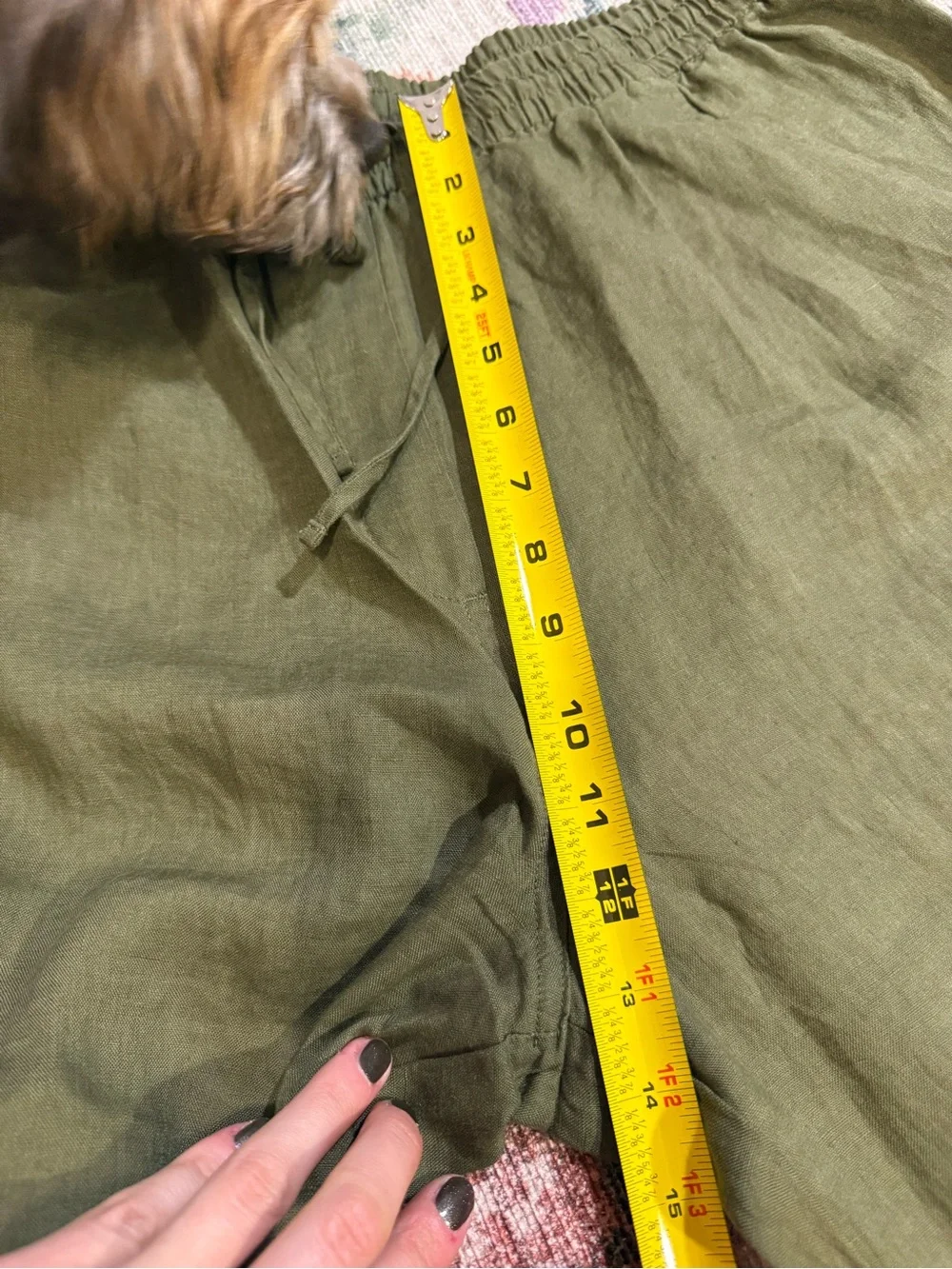 The Getaway Straight Leg Pull-On Pant in Linen Banana Republic Olive Green Tall